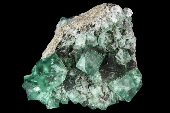 Fluorescent, Green Fluorite Crystals - Rogerley Mine #106102